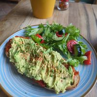 Vegan avocado toast at Izzy's Coffee and Brunch in Sofia