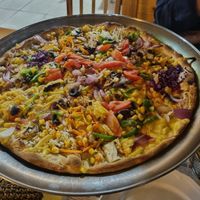 Vegan pizza! at Salvatore in Rhodes