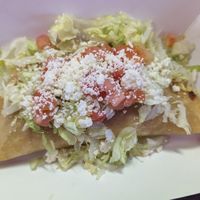 Another vegan chorizo dish, an empanada - again, has queso fresco but it really all fell off.  The dough was the freshest I've ever tasted! at Mary's Botanitas in Woodstock