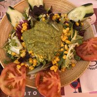 The green salad  at Amigos Malaga Centro in Malaga