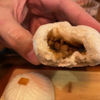 Steamed veggie bun  at Cloud Pine Tea + Culture in Milwaukie