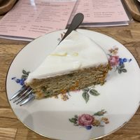 Vegan carrot cake  at Poescafé in Leuven