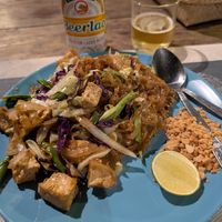 Pad Thai mit Tofu (ohne Ei, ohne Fischsoße) at Coco Home Bar And Restaurant in Nong Khiaw