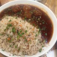 Manchurian with fried rice at Bombay Talkies in Kuala Lumpur