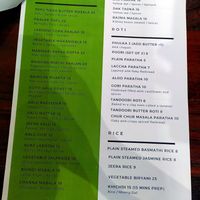 Vegan menu page 3/4 at Bombay Talkies in Kuala Lumpur