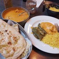 Tofu saag, Ceylonese ch*cken korma, pilau rice, garlic & coriander naan. at Ashoka - Ashton Lane in Glasgow