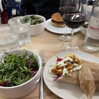 Lovely mixed salad and kebabb  at Bloomy Rive Gauche in Toulouse