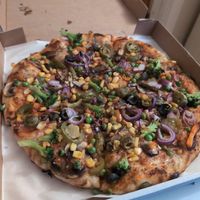 Vegan Langalo Hot (cheeseless pizza) at Langalo in Southend-on-sea