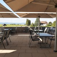 Terrace, somewhat bare at Hotel Restaurant Seemöwe AG in Guettingen