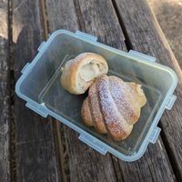 custard-filled cornetti: scrumptious, light, not too sweet. at The Compassionate Crumb in Mountain View