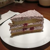 Blueberry vegan cake (I believe) at Vegan Taipei in Taipei