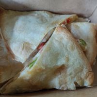 The bacon pepper quesadilla is really good! at Vegan Taipei in Taipei