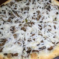 Mushroom jalapeño pizza at Vegan Taipei in Taipei