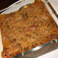 Eggplant lasagna at Vegan Taipei in Taipei