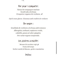 Menú  at Cal Taiet in Barcelona