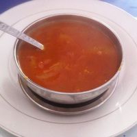 Tomato soup (15,000 kip) at Nisha Restaurant in Luang Prabang