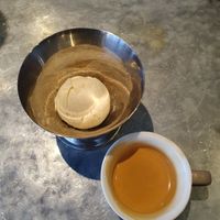 Vegan Affogato: Espresso served with vegan vanilla ice cream at The Botanist in Alderley Edge