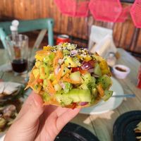 Tostada vegetariana 🌱  #Veganuary at Las Hijas de la Tostada in Cancun