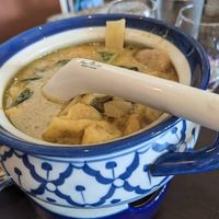 Green curry with tofu at Muang Thai in Colmar