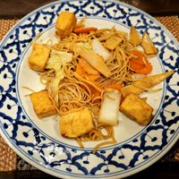 All the tofu was hidden under the noodles. at Muang Thai in Colmar