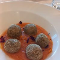 Polpette su crema di gazpacho at Da Franco in Seriate