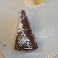 Torta di grano saraceno con mirtilli e gelato alla crema at Da Franco in Seriate