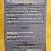 Plant-based menu page 3 at Zetina's in Halifax