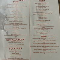 Drink menu  at Pizzeria La Rosa in New Rochelle