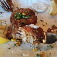 The crab cakes are awesome!! at The Mustard Seed in Cerritos