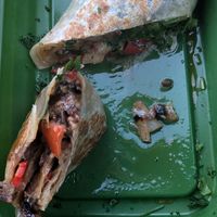 Another angle of the Philly wrap that was loaded with veggies at The Mustard Seed in Cerritos