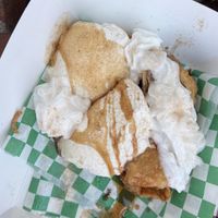 apple pie egg rolll  at Golene's Vegan Kitchen in Murrieta