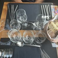 All drinks held steady as the bus moves.  at Bustronome in Paris