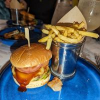 Vegan burger at Manahatta Sheffield in Sheffield