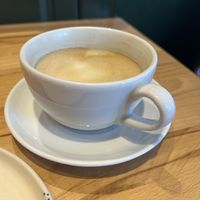 Vegan oat milk latte  at Bun Bakery in Krakow