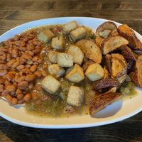 Vegan huevos rancheros !  at Flying Star Café in Albuquerque