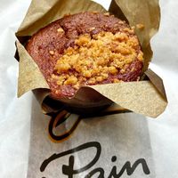 Breakfast muffin  at Le Pain Quotidien in Luxembourg City