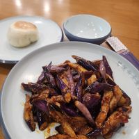 Eggplant and bun at Fragrant Lotus - 馨莲斋 in Shanghai