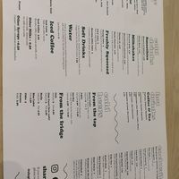 Menu at Elephant Shoe in Valletta