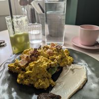Chickpea in the Morning... I love this dish, the combo of flavours and textures 🤤 at Elephant Shoe in Valletta