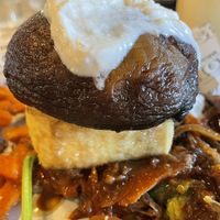 Tofu and portobello mushroom ‘burger'  at Elephant Shoe in Valletta