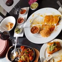 They veganised the vegetarian fajitas; they made it spicier for us too.

They knew which wines were vegan too. at Emma's Cantina Mexicana in Lanzarote
