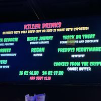 Killer Drinks Menu  at Roast The Dead Coffee in Yucaipa