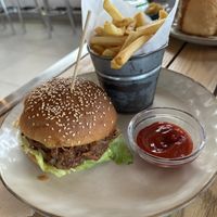 Jackfruit burger  at Enso in La Gaulette