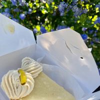 Lemon cheesecake - delicious!! at Petunia's Pies and Pastries in Portland