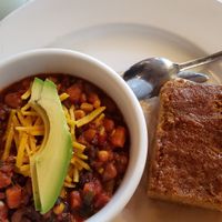 chili beans with cornbread at Petunia's Pies and Pastries in Portland