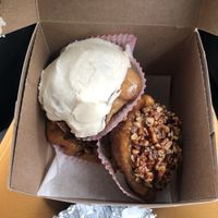 Cinnamon rolls and pecan sweets  at Petunia's Pies and Pastries in Portland