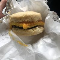 Breakfast sandwich   at Petunia's Pies and Pastries in Portland