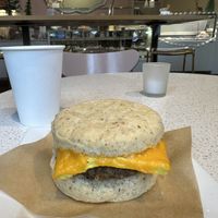 Sausage McMuffin, hold the dead/ abused animals!  at Petunia's Pies and Pastries in Portland