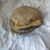 Breakfast sandwich at Petunia's Pies and Pastries in Portland