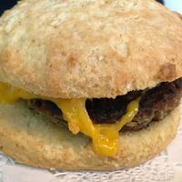 Breakfast sandwich  at Petunia's Pies and Pastries in Portland